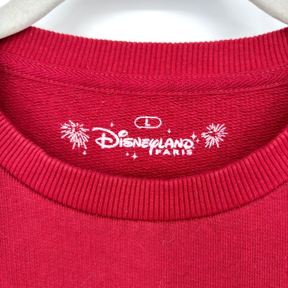 Disneyland Paris Bistrot Chez Remy Red Crewneck Sweatshirt Adult Sz Large - Picture 2 of 10